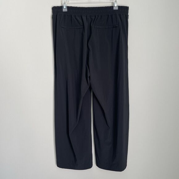 Athleta Size 14T Tall Brooklyn Black Wide Leg Cropped Crop Pants Yoga Athletic - Picture 4 of 8